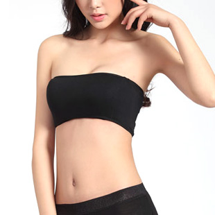 X0135 classic all-match brief lovely paragraph solid color gentlewomen tube top tube top bra