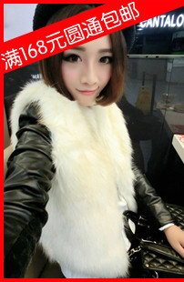 xiaodoudou88 155 spring and summer women's leather patchwork faux short design jacket outerwear