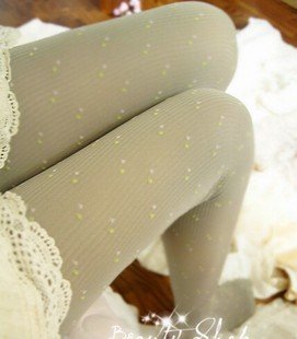 Xinluo Li, dot dot pantyhose vertical stripe dot female Leggings