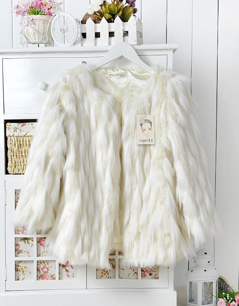 XJW015 Faux fake fur coat Fur coats for women coat