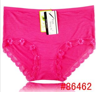 Xxl 2XL women's bamboo fibre briefs soft lace high waist panties plus size , sexy lingerie