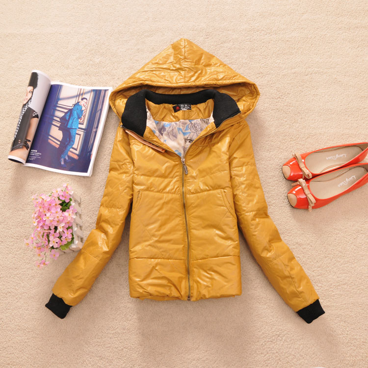 Y-47 2012 women's brief hooded solid color slim all-match drawstring thermal wadded jacket cotton-padded jacket 0.63