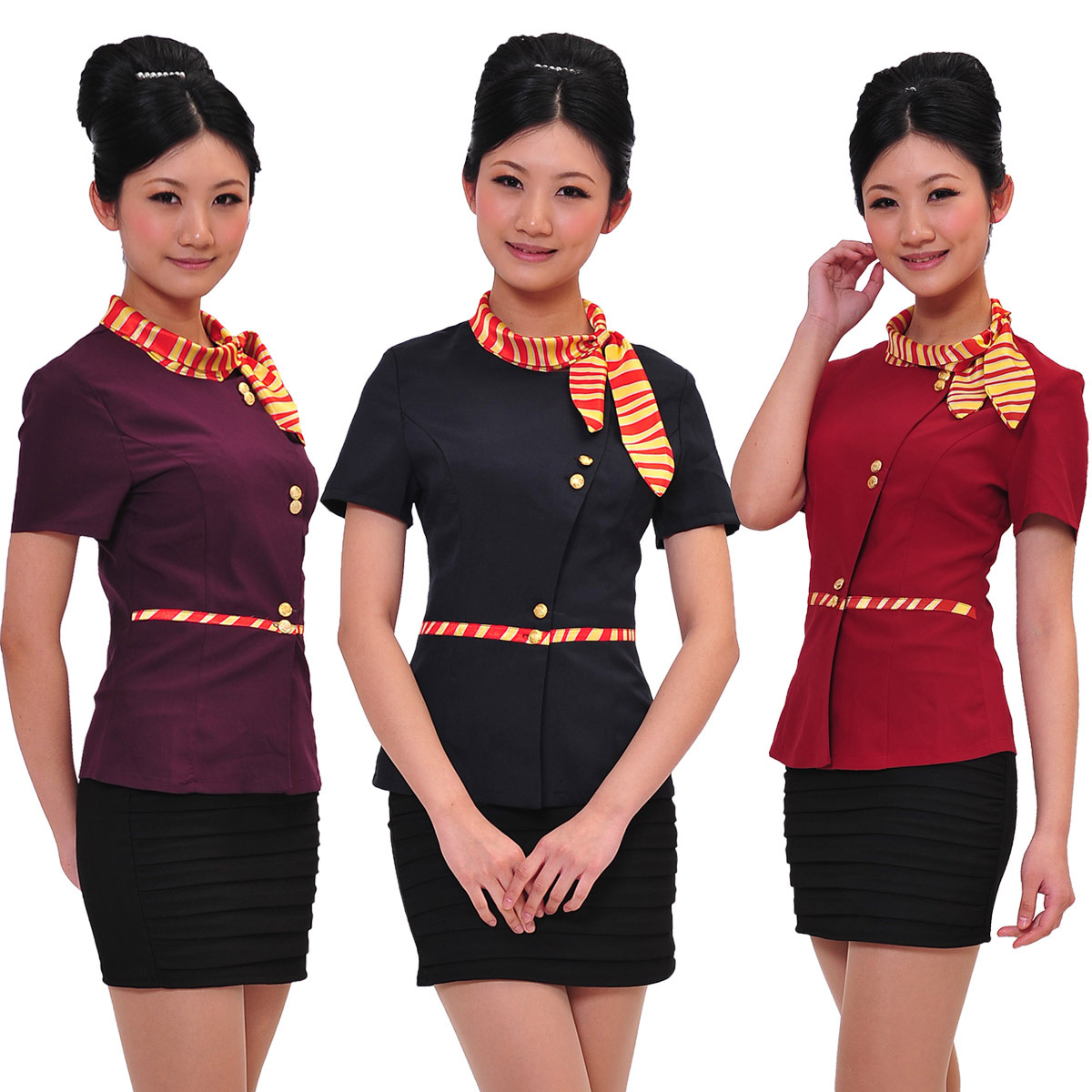 Y33 work wear summer female waiter uniform work wear short-sleeve