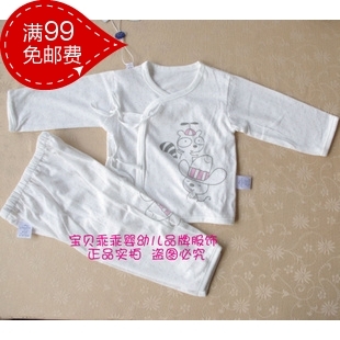 Y6670 super soft single face cover spring and summer newborn baby 100% cotton sweater pants underwear set