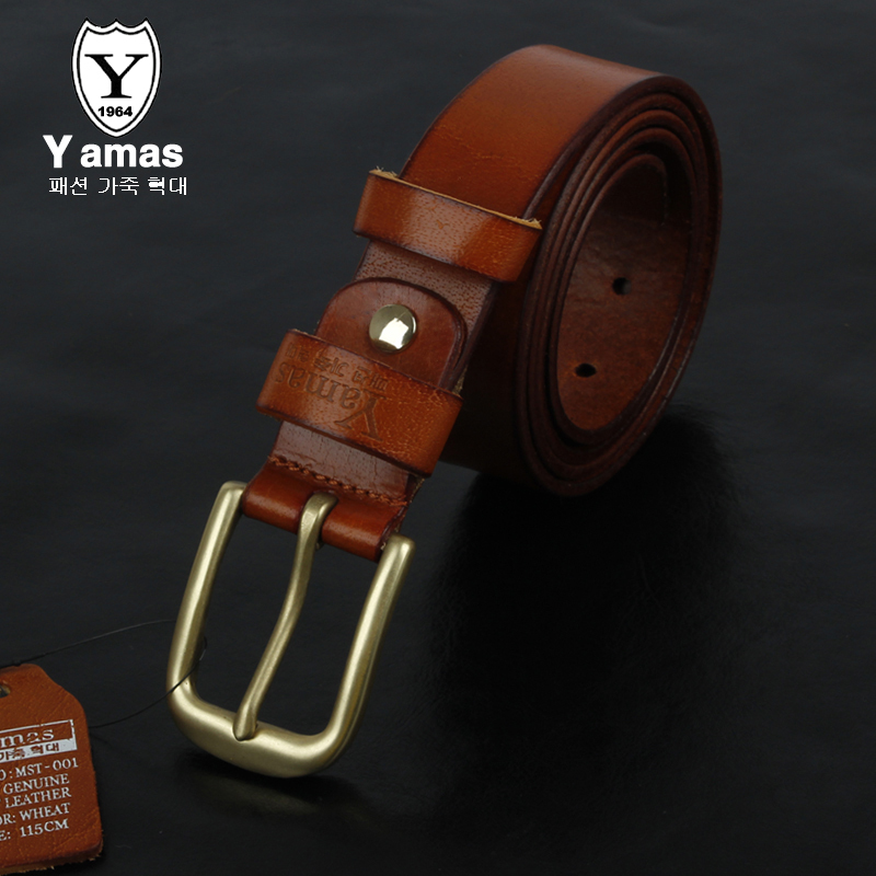 Yamas women's pin buckle strap genuine leather belt female genuine leather first layer of cowhide buckle lengthen