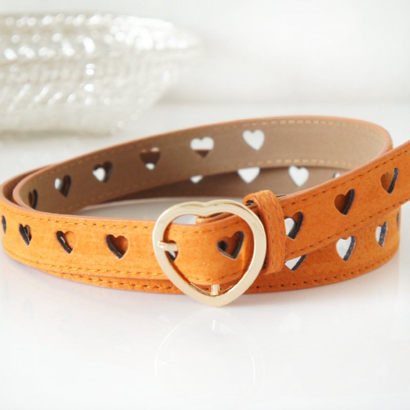 Yrxj fashion women's genuine leather love cutout decoration belt all-match strap Women z1356