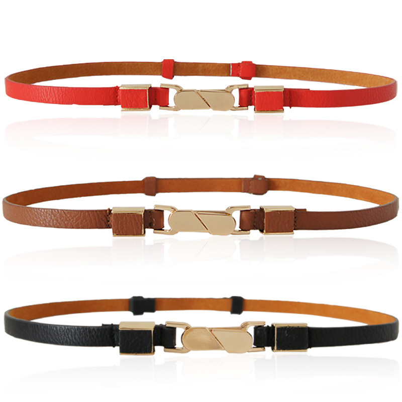 Yrxj personalized fashion casual genuine leather thin belt decoration female all-match genuine leather strap fs1072