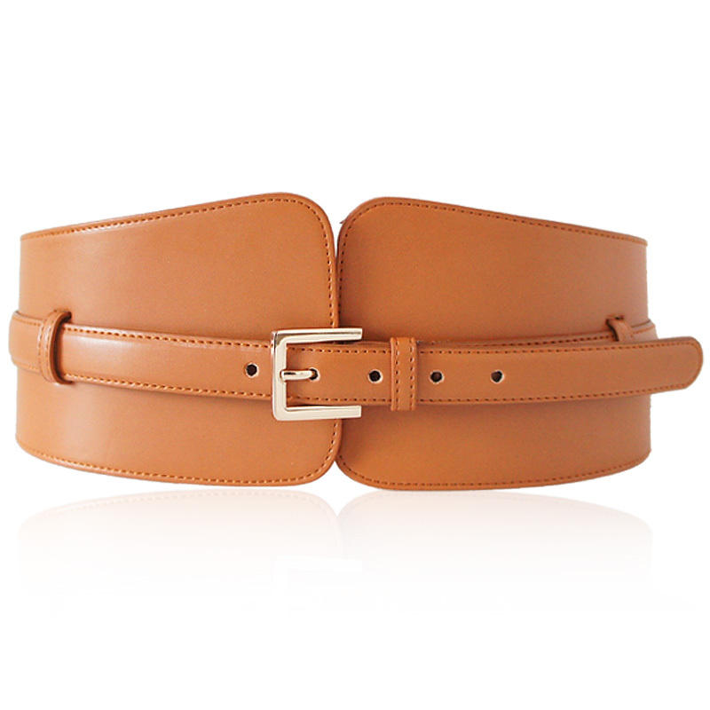 Yrxj quality drawstring women's genuine leather decoration belt female wide belt cummerbund all-match t081