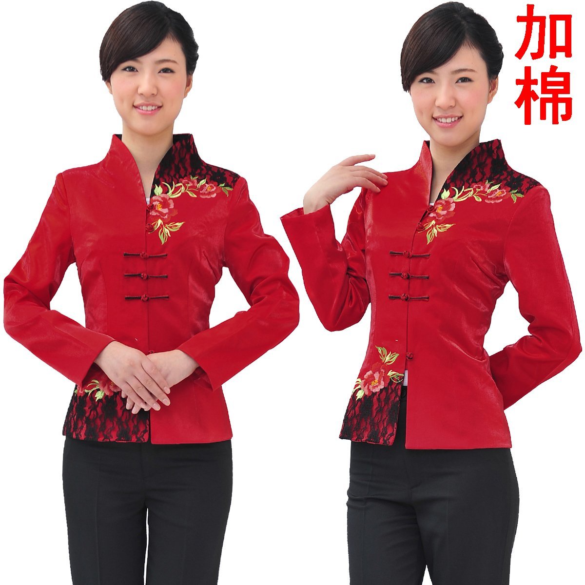 Yt10 work wear autumn and winter female work wear tang suit women's long-sleeve top