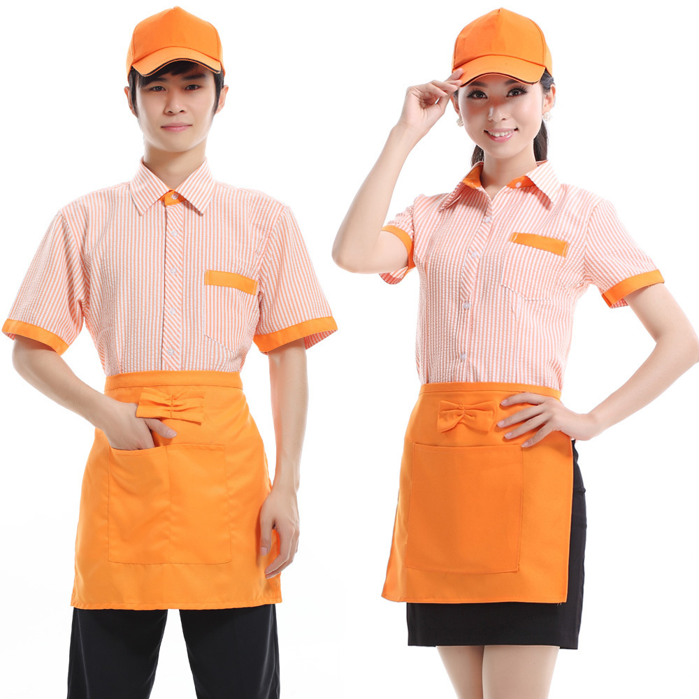 Zangwill work wear uniform work wear summer female aprons set short-sleeve