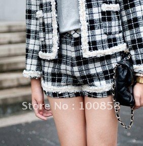 zc08021 Vintage High Waist Ladies Fashion Wool Shorts 2012