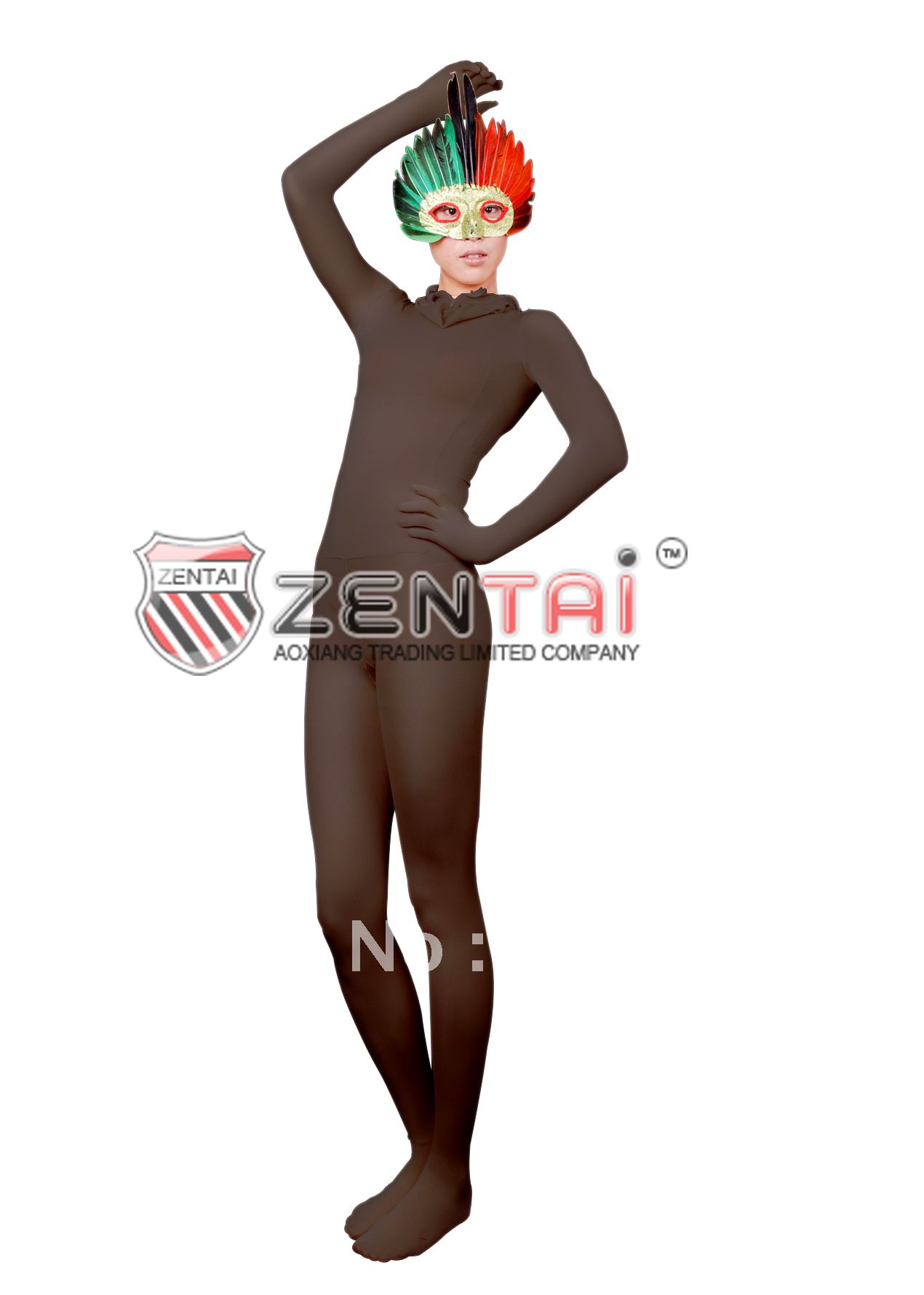 Zentai Brown Velvet All-inclusive Tights J07