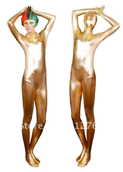 Zentai One Piece Shaper Gold Gel All-inclusive Tights T04