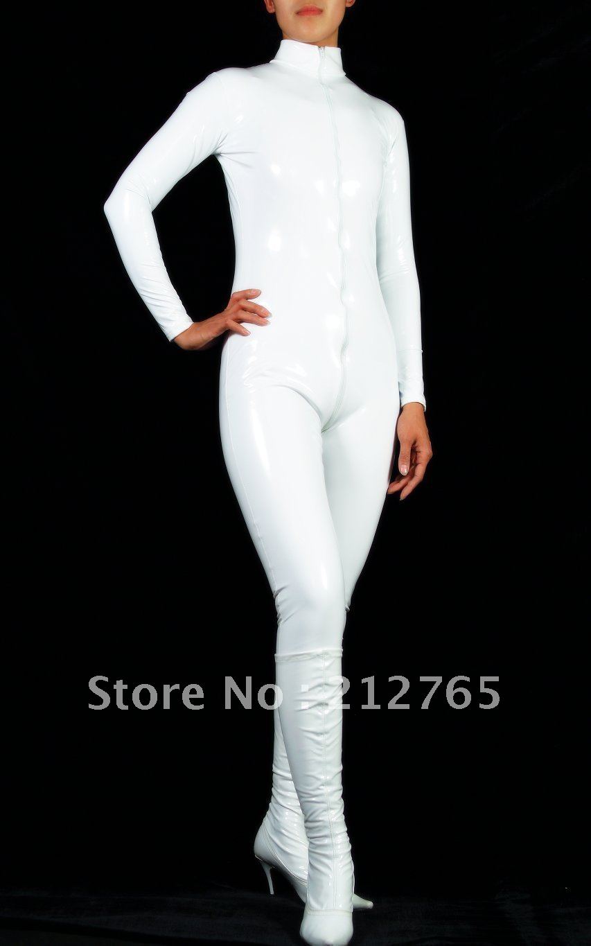 Zentai One Piece Shaper White Compound Coating PVC All-inclusive Tights M43