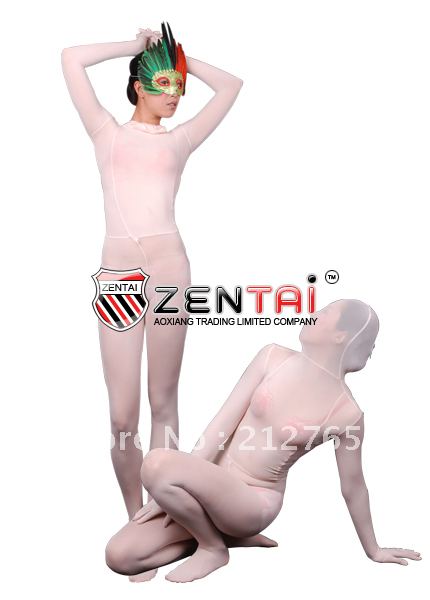 Zentai Shallowly Pink Velvet All-inclusive Tights J02