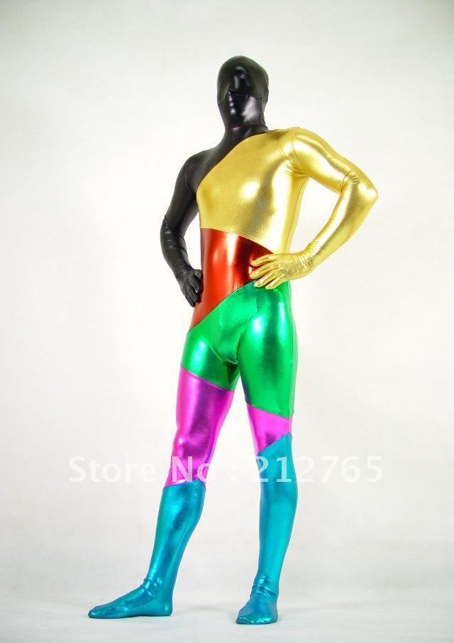 Zentai Shaper Chromophous Colorful Decoration Glue Tights PS034