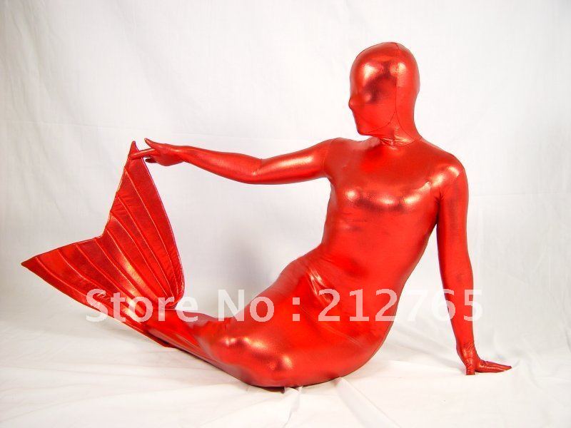 Zentai Shaper Red Glue Mermaid All-inclusive Tights Z02T01