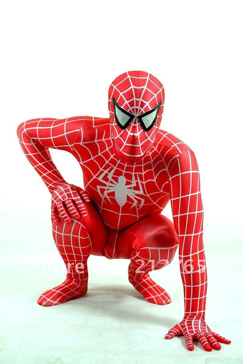 Zentai Spider Shaper Red White All-inclusive Tights Z15