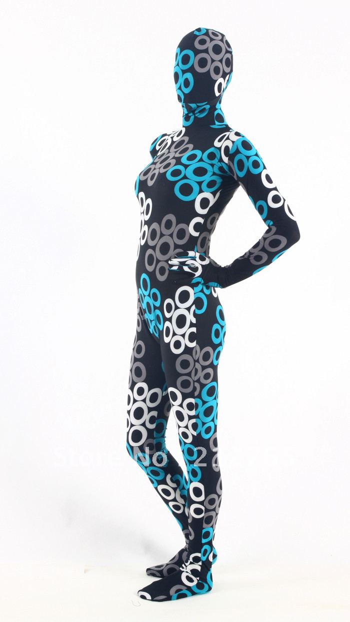 Zentai Suits Blue Black Silver Multicolour All-inclusive Tights W033