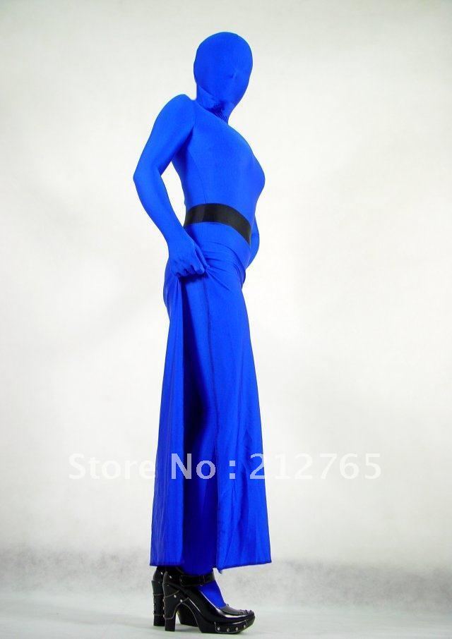 Zentai Suits One Piece Shaper Dark Blue Dress All-inclusive Tights M09