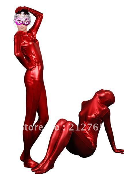 Zentai Suits One Piece Shaper Red Glue All-inclusive Tights T01