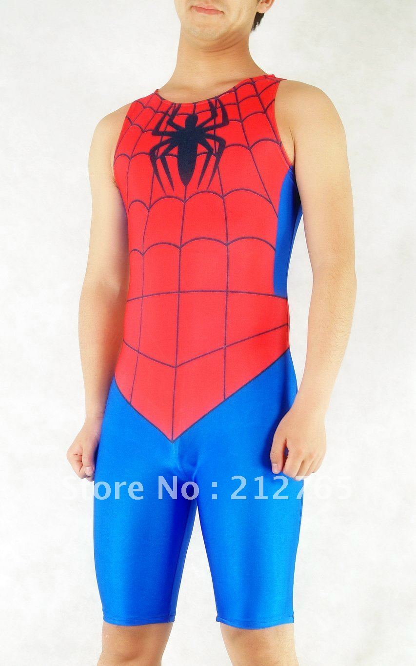 Zentai Suits Red And Blue Bag Straitest Z32