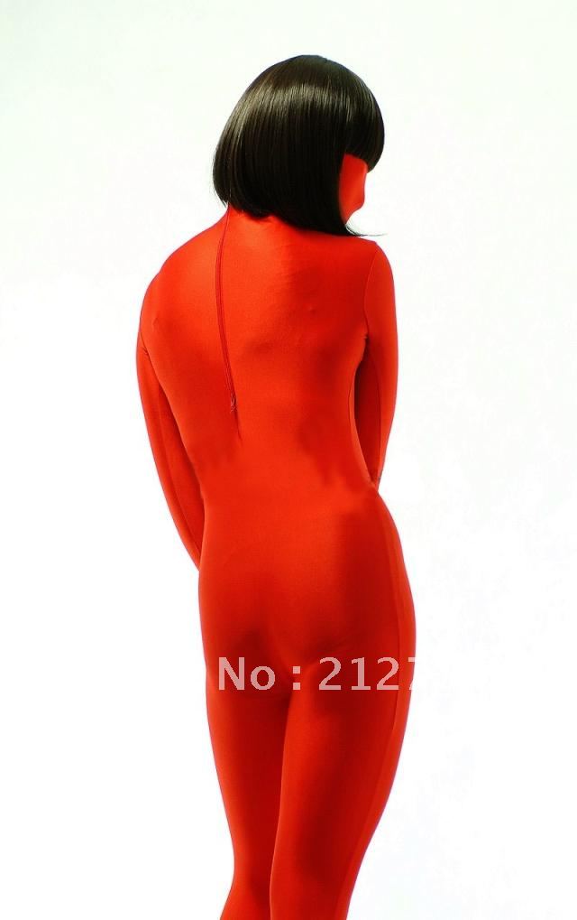 Zentai Suits Red Modal All-inclusive Tights MD11