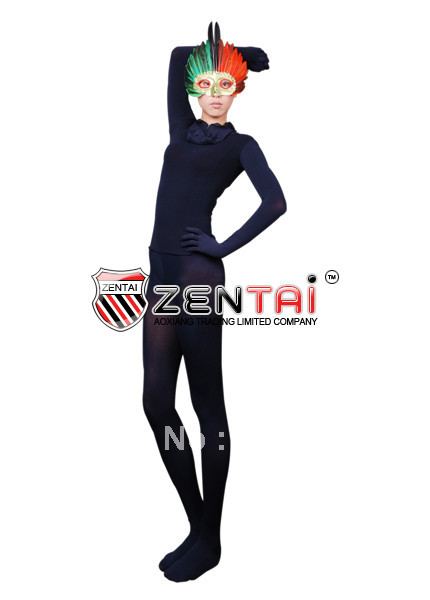 Zentai Suits Shaper Black Velvet All-inclusive Tights J09