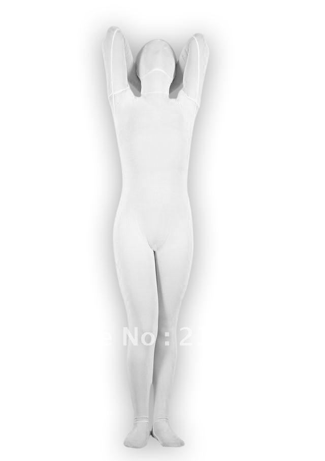 Zentai Suits Shaper White Silk All-inclusive Tights A035