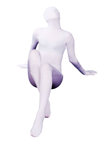 Zentai white all-inclusive tights a001