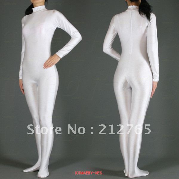 Zentai White One Piece Straitest X161