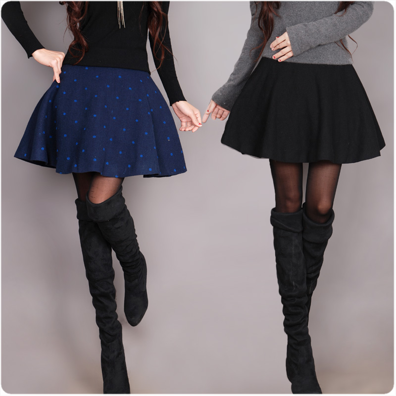 Zg2012 all-match woolen bust skirt a short skirt 168 Leather freeshipping