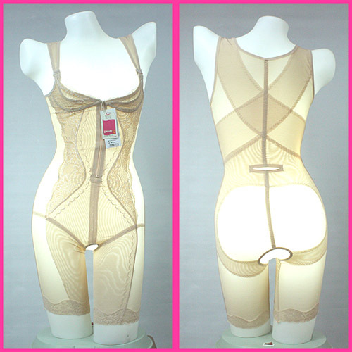 Zipper drawing butt-lifting abdomen slimming clothes beauty care underwear shapewear gauze shaper bodysuit . 899